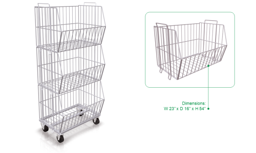 Mobile Stacking Baskets
